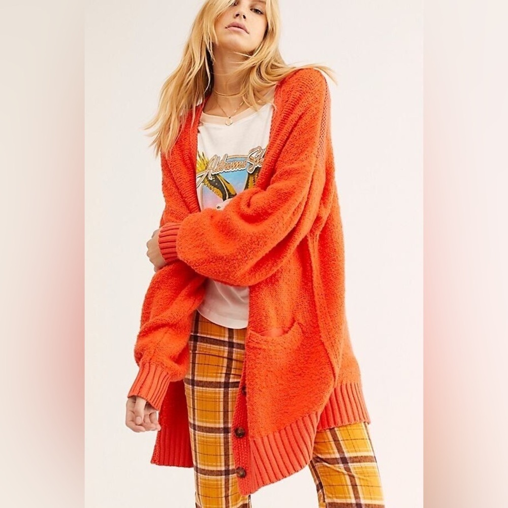 Free People Snow Drop Oversized Cardigan Sweater - Picture 2 of 12